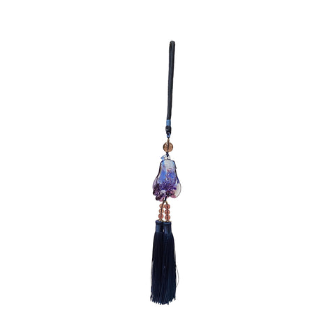 purple glass pixiu pendant tassel