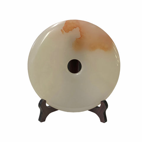 Stone plaque - fengshui stone display - chinese round stone display