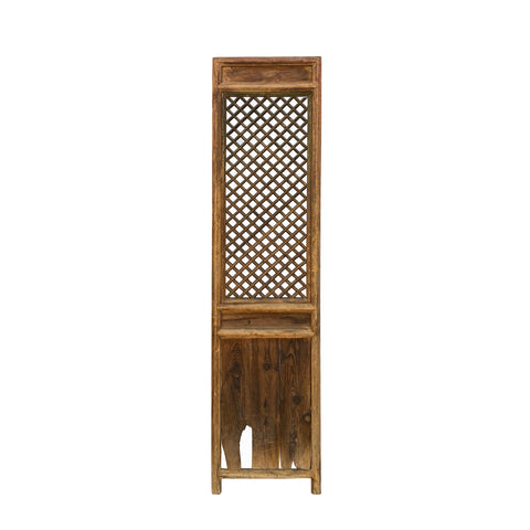 tall rustic wood door panel - vintage chinese tall room screen