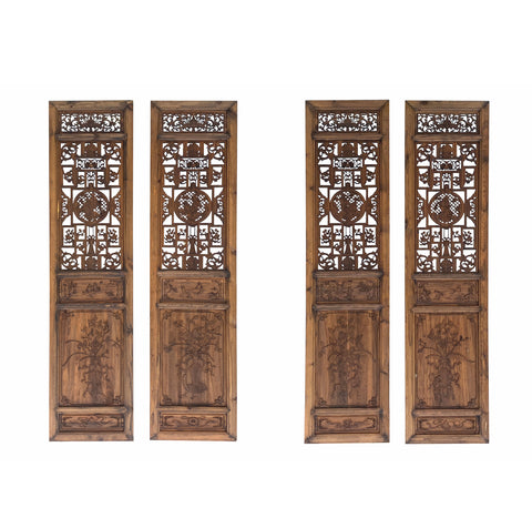 tall floor screen - room divider - eight immortal theme panel