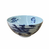 Chinese Blue & White Porcelain Hand Painted Dragon Phoenix Bowl ws1535S