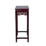 Oriental Square Red Brown Mahogany Stain Plant Stand Pedestal Table ws1608S