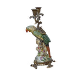 Vintage Handmade Ceramic Parrot Figure Candle Holder ws1641S