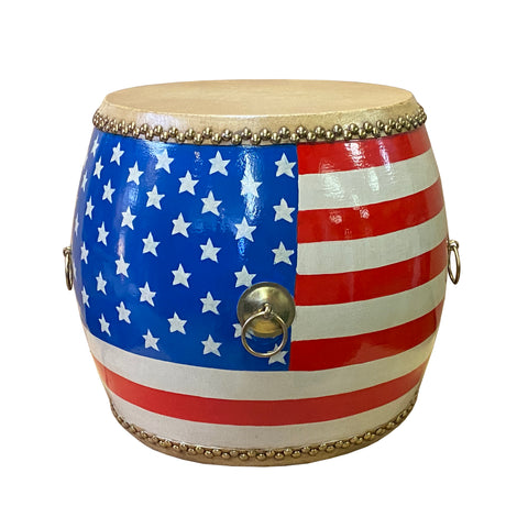 flag graphic small drum - drum table - round drum display