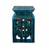 clay stool - square ceramic stand - Clay Side table ottoman