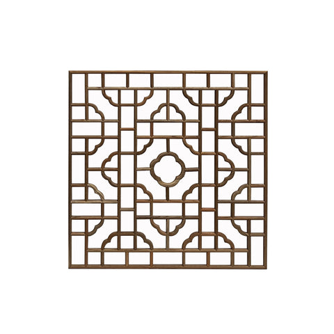 square wood panel - asian chinese  - geometric wall panel