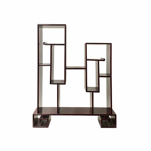 curio display stand - chinese wood display - tabletop display curio