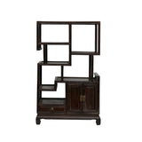 rosewood vintage display curio stand 