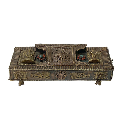 vintage metal beads motif incense burner
