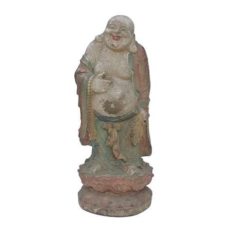 happy buddha - laughing buddha - vintage chinese buddha statue