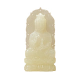 Bodhisattva Avalokitesvara statue - guan Yin - white stone Buddha
