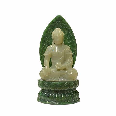 hetian jade stone - Sitting Buddha statue - Jade Buddha statue
