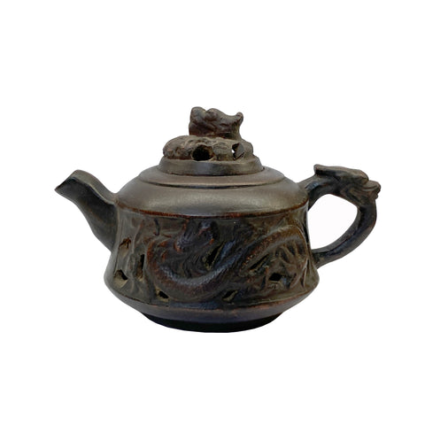 chinese zisha clay teapot art - aisan ceramic teapot display 