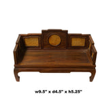 Chinese Rosewood Handmade Miniature Daybed Display Decor Art ws1912S