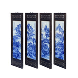 Large Chinese Mountain Water Scenery Porcelain Blue & White Wall Panel Set cs7248S