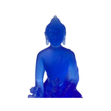 Crystal Glass Pate-de-Verre Blue Gautama Amitabha Shakyamuni Statue ws2118S
