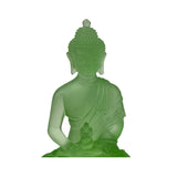Crystal Glass Pate-de-Verre Green Gautama Amitabha Shakyamuni Statue ws2095S
