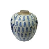 Oriental Handpaint Flower Vase Small Blue White Porcelain Ginger Jar ws2323S