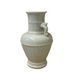 Chinese Ceramic Crackle Pattern Light Gray Underlay Flower Vase ws2725S