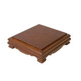 7.5" Oriental Brown Wood Rectangular Table Top Stand Riser ws2946S
