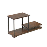 Natural Brown Wood Step Shape Table Top Curio Display Easel Stand ws2948S
