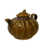 Chinese Ware Brown Glaze Pattern Ceramic Jar Vase Display Art ws2652S