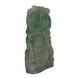 Chinese Jade Carved Happy Buddha Ornament Display s2237S