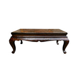 Chinese Tibetan Yellow Brown Dragon Head Lacquer Low Coffee Table ws2739S