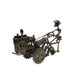 Pewter Nickel Color Metal Mechanic Rider Display Art Figure ws2015S