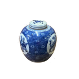 Oriental Hand-paint Flower Vases Blue White Porcelain Ginger Jar ws2543S
