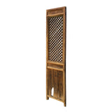Chinese Old Rustic Bold Geometric Open Pattern Wall Tall Panel Divider cs7298S