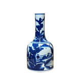 Chinese Blue White Porcelain Small Mouth Scenery Theme Vase ws2980S