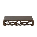 8" Oriental Brown Wood Scroll Rectangular Table Top Stand Display Easel ws2796X