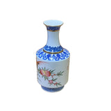 Chinese Oriental Off White Porcelain Graphic Scenery Vase ws2696S
