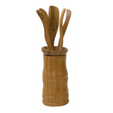 Chinese Light Brown Wood Tea Leaf Picking Scooper Tools Set ws2689S