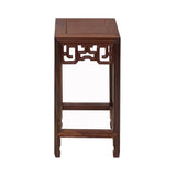 4" Chinese Brown Wood Square Tall Table Top Stand Display Easel ws2914BS