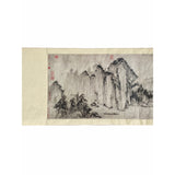 Chinese Black Ink Water Mountain Scenery Horizontal Scroll Painting Wall Art ws1889S