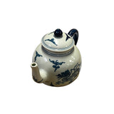 Small Chinese Blue White Porcelain Scenery Teapot Display Art ws2879S