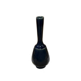 Chinese Ware Light Navy Blue Glaze Ceramic Small Vase Display Art ws2886S