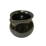 Chinese Handmade Jianye Clay Silver Black Glaze Decor Teacup Display ws2519S