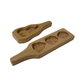 2 Pieces Wood Santa Tree Gourd Pattern Cake Soap Mold Board ws2441S