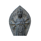 Chinese Stone Standing Multi-Hands Kwan Yin Tara Bodhisattva Statue cs7438S