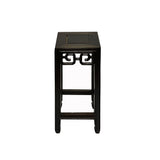 3" Chinese Dark Brown Wood Square Tall Table Top Stand Display Easel ws2966S