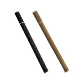 2 x Chinese Bamboo / Wood Carved Scenery Tube Incense Holder Display Art ws2490S