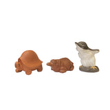 Set of 3 Small Ceramic Animal Figure Display Art ws2342S