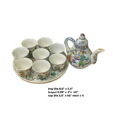 Chinese Ceramic Off White Ancient People Field Teapot Teacups Deco Set ws1983S
