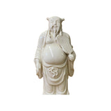 Chinese Off-white Porcelain Fat Old Man Dressing Figure ws2587S