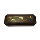 Chinese Zitan Wood MOP Inlay Motif Rectangular Storage Box Chest ws2547S