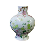 Chinese White Porcelain Colorful Flowers Theme Vase Display ws2944S