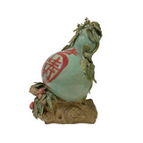 Handmade Light Green Ceramic Artistic Gourd Figure Display Art ws2804S